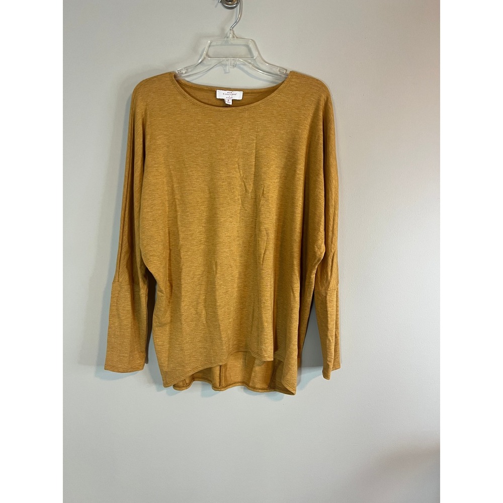 New Directions Studio Womens Mustard Heather Dolman Long Sleeve Top NN1R186 S